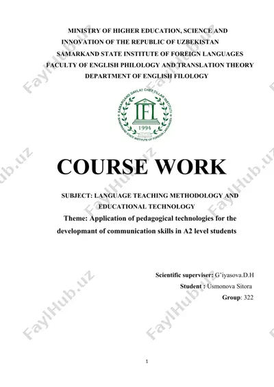 language teaching methodology and educational technology — DOC