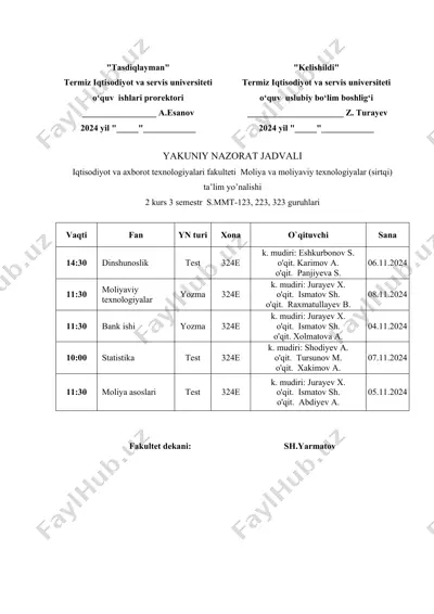 tasdiqlash hujjati — DOC