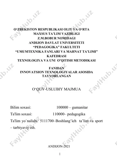 o‘quv-uslubiy majmua — DOC