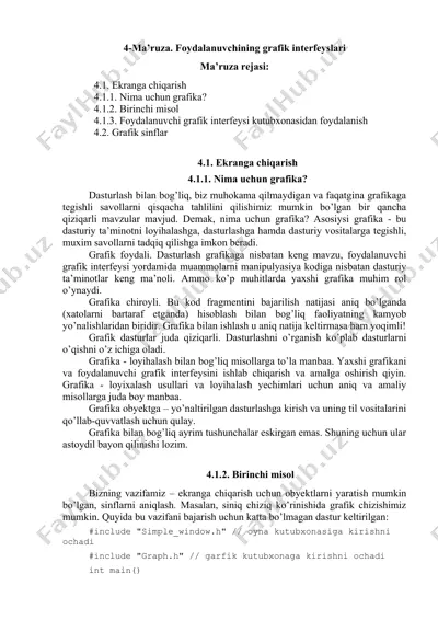 grafik interfeyslari — DOC