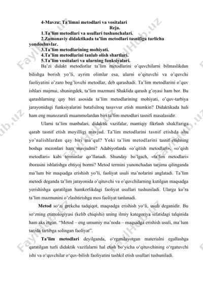 ta’lim metodlari va vositalari — DOC