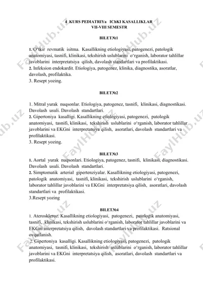 pediatriya ichki kasalliklar — DOC