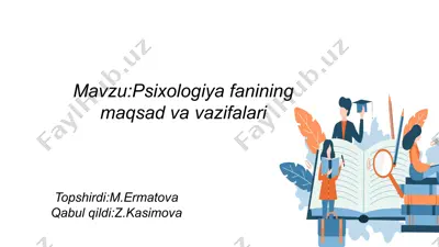 psixologiya fanining maqsad va vazifalari — PPTX