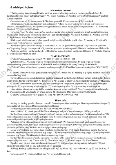 6 adabiyot 1-qism — DOC