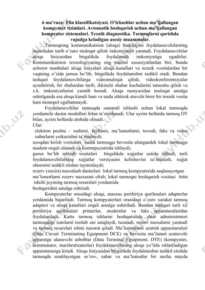 kommunikatsion texnologiya — DOC