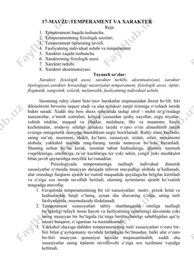 temperament va xarakter — DOC