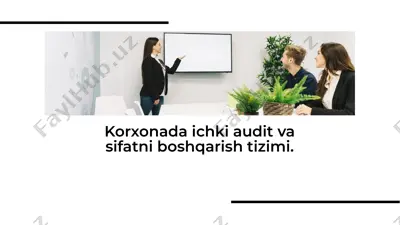 ichki audit va sifatni boshqarish tizimi — PDF
