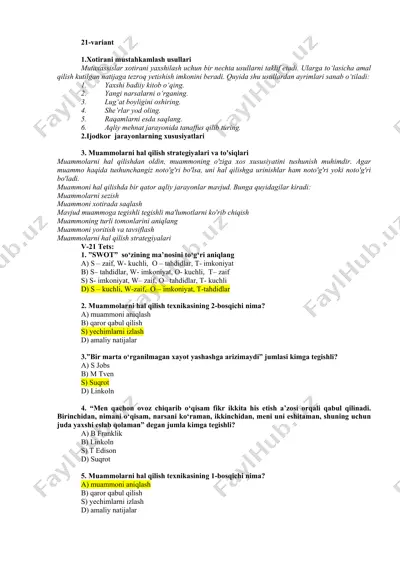 xotirani mustahkamlash usullari — DOC