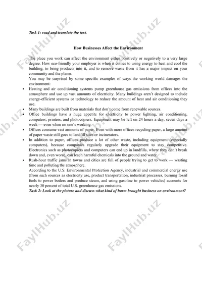 how businesses affect the environment — DOC