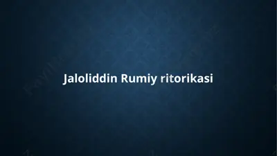 jaloliddin rumiy ritorkasi — PPTX