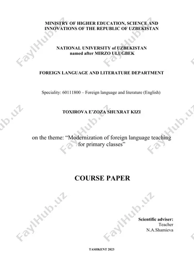 foreign language teaching modernization — DOC