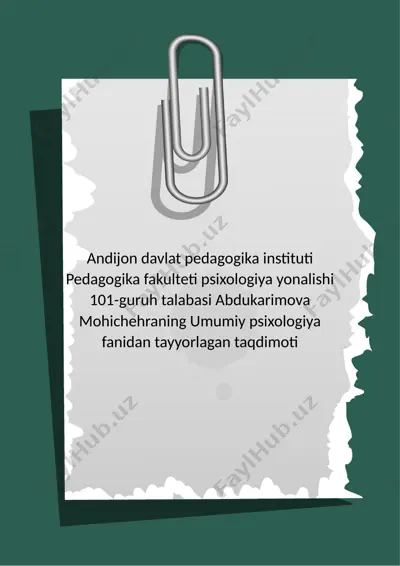 shaxs psixologiyasining metodologik prinsiplari — DOC