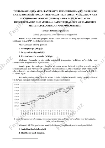 "qishloq joylarda aholi bandligi va turmush darajasini oshirishda kichik biznesni rivojlantirish" magistrlik dissertatsiyasi — DOC