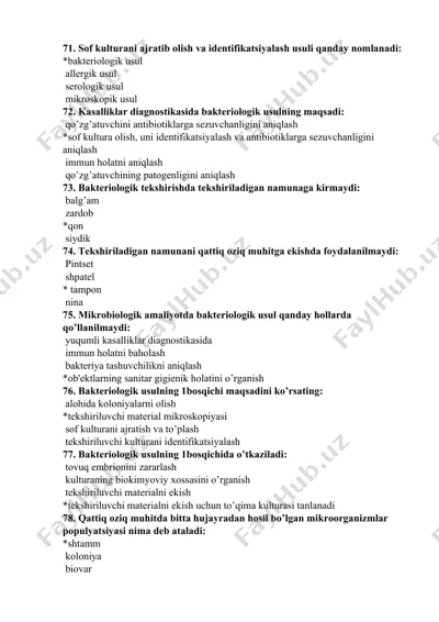 baktеriologik usul — DOC