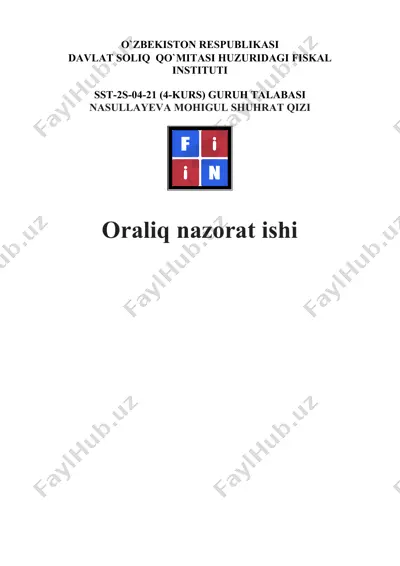 xalqaro soliqa tortish — DOC