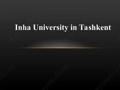 inha university in tashkent — PPT