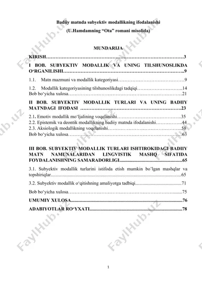 subyektiv modallikning ifodalanishi — DOC