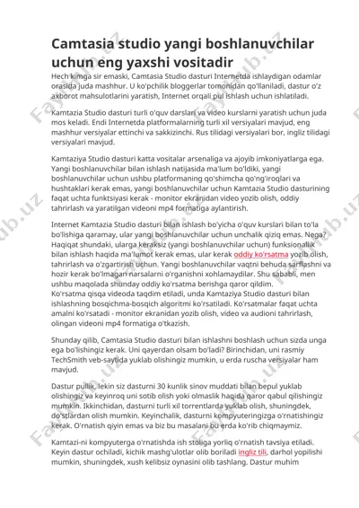 camtasia studio — DOC