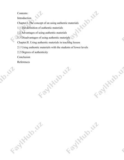 authentic materials in language teaching — DOC