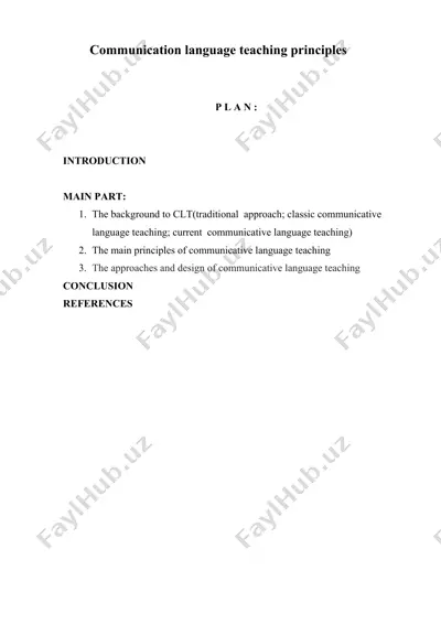 communication language teaching principles — DOC