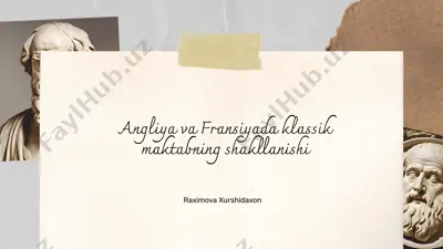 angliya va fransiyada klassik maktabning shakllanishi — PPTX