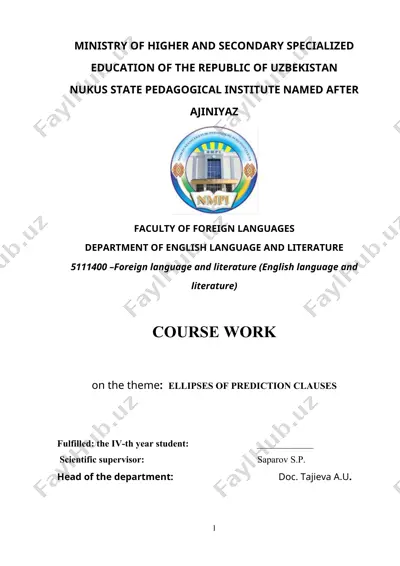 ellipses of prediction clauses — DOC