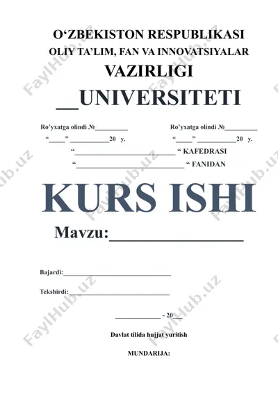 davlat tilida hujjat yuritishning nazariy asoslari — DOC