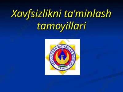 xavfsizlikni ta'minlash tamoyillari — PPT