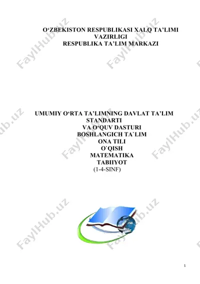 umumiy o‘rta ta’limning davlat ta’lim standarti va o‘quv dasturi — DOC