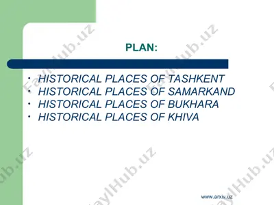 historical places of uzbekistan — PPT