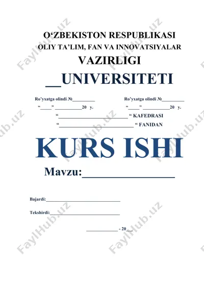 ishsizlik muammolari haqida taqriz — DOC