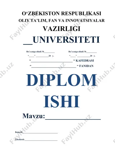 diplom ishi mavzu: fizikafani rivojlanishida tarixiylik tamoyili — DOC