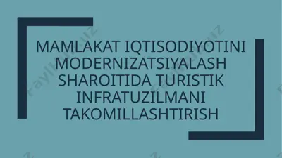 mamlaka iqtisodiyoti — PPTX