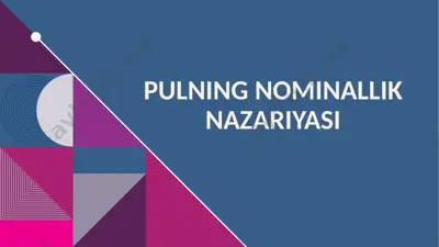 pulning nominallik nazariyasi — PPTX