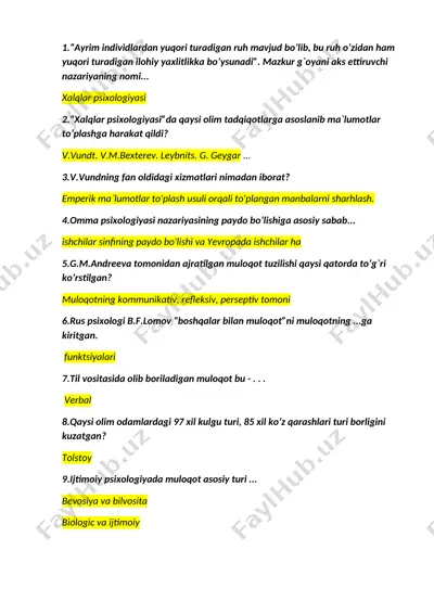 xalqlar psixologiyasi — DOC