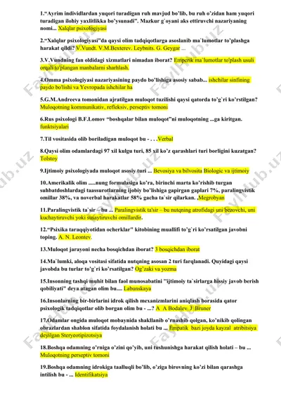 xalqlar psixologiyasi — DOC