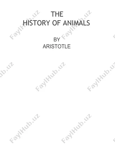 the history of animals — DOC