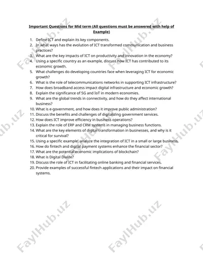 information and communication technology (ict) — DOC