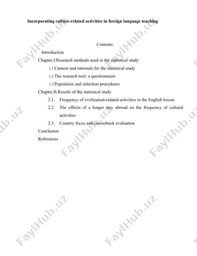 incorporating culture-related activities in foreign language teaching — DOC