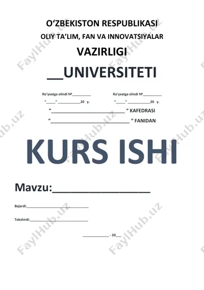 kurs ishi: iqtisodiyot fanining jamiyat taraqqiyotidagi o’rni — DOC