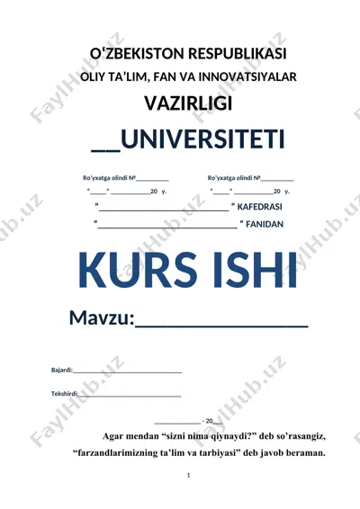 iqtidorli bolalar tarbiyalash usullari — DOC