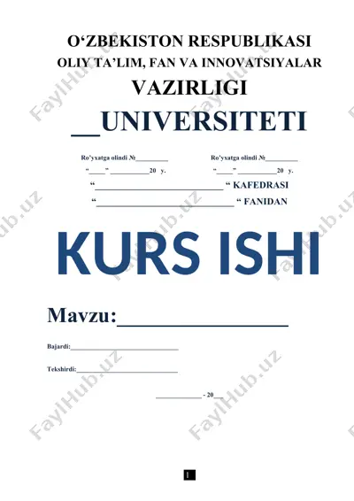 kapital bozori va investitsiyalar samaradorligi — DOC