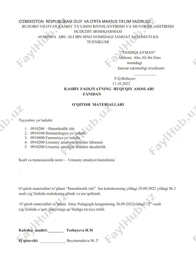 jamoat salomatligi texnikumi — DOC