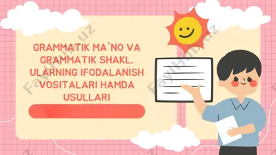 grammatika ma'no va grammatik shakl — PDF