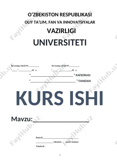 koder va dekodlar sxemasi muolazasi — DOC