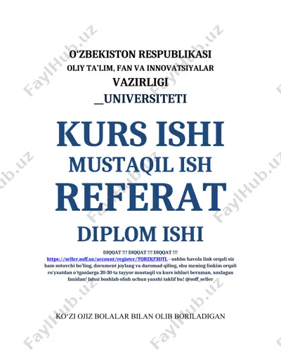 ko‘zi ojiz bolalar bilan olib boriladigan logopedik ishlar — DOC