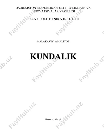 malakaviy amaliyot — DOC