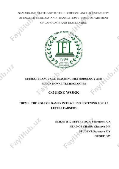 language teaching methodology and educational technologies — DOC