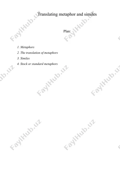 translating metaphor and similes — DOC