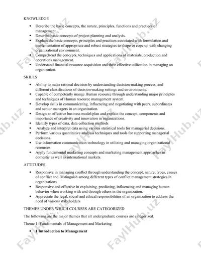 management and business skills — DOC